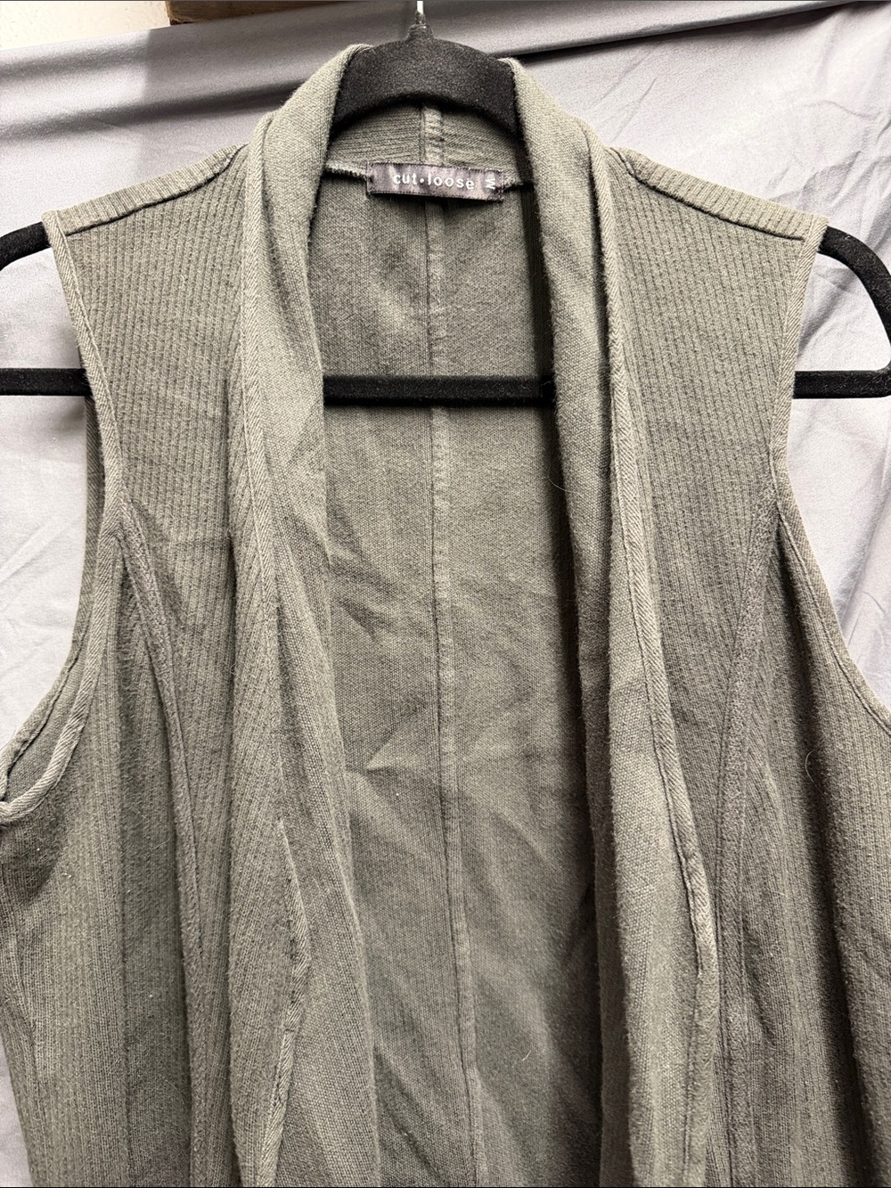Cut-Loose Gray Collar Vest